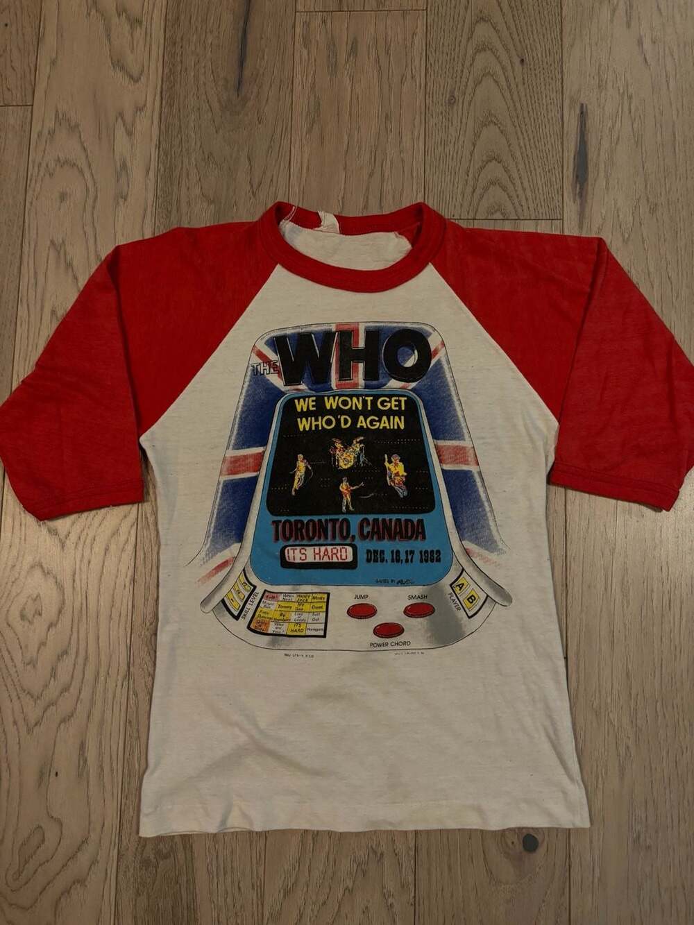 Vintage 1982 The Who Final Shows Toronto Raglan Tour Shirt Maple Leaf Gardens